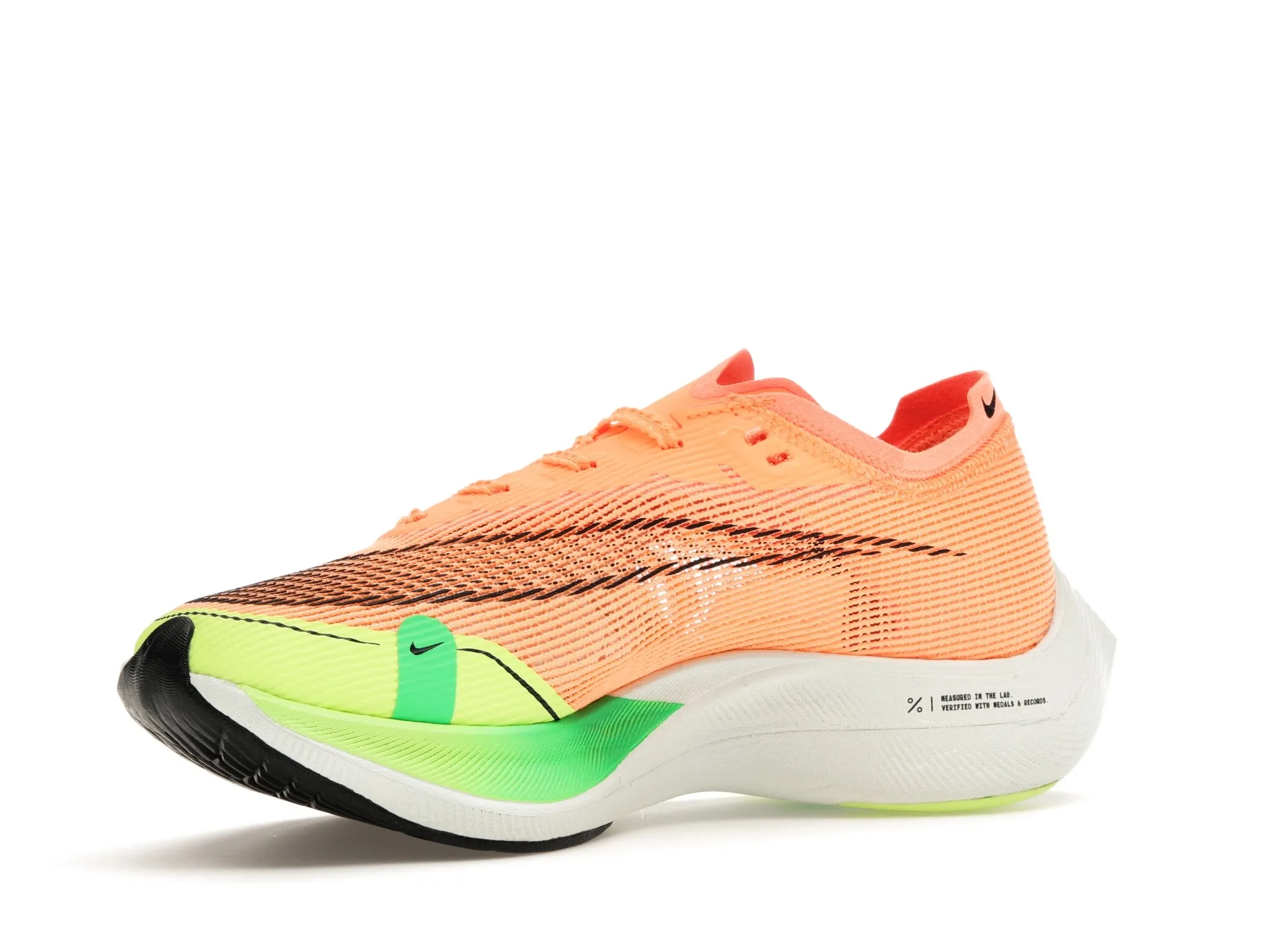Фото № 2 с приближением к товару «‎Nike ZoomX Vaporfly Next% 2 Peach Cream Green Shock »