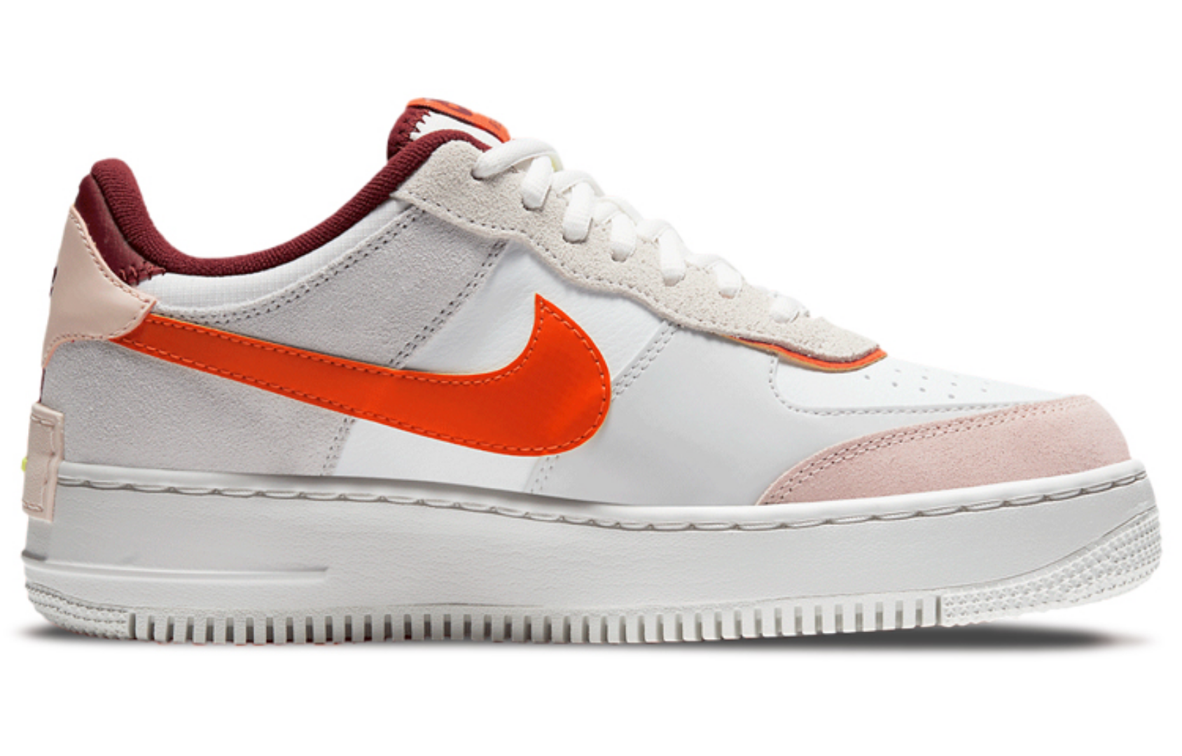 Фото № 2 с приближением к товару «‎Nike Air Force 1 Shadow Wmns WhiteOrangePink»