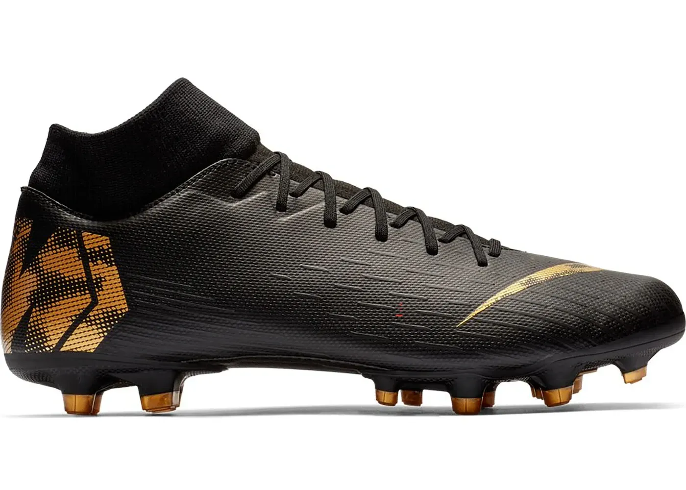 Фото № 1 с приближением к товару «‎Nike Mercurial Superfly 6 Academy MG Black Gold»