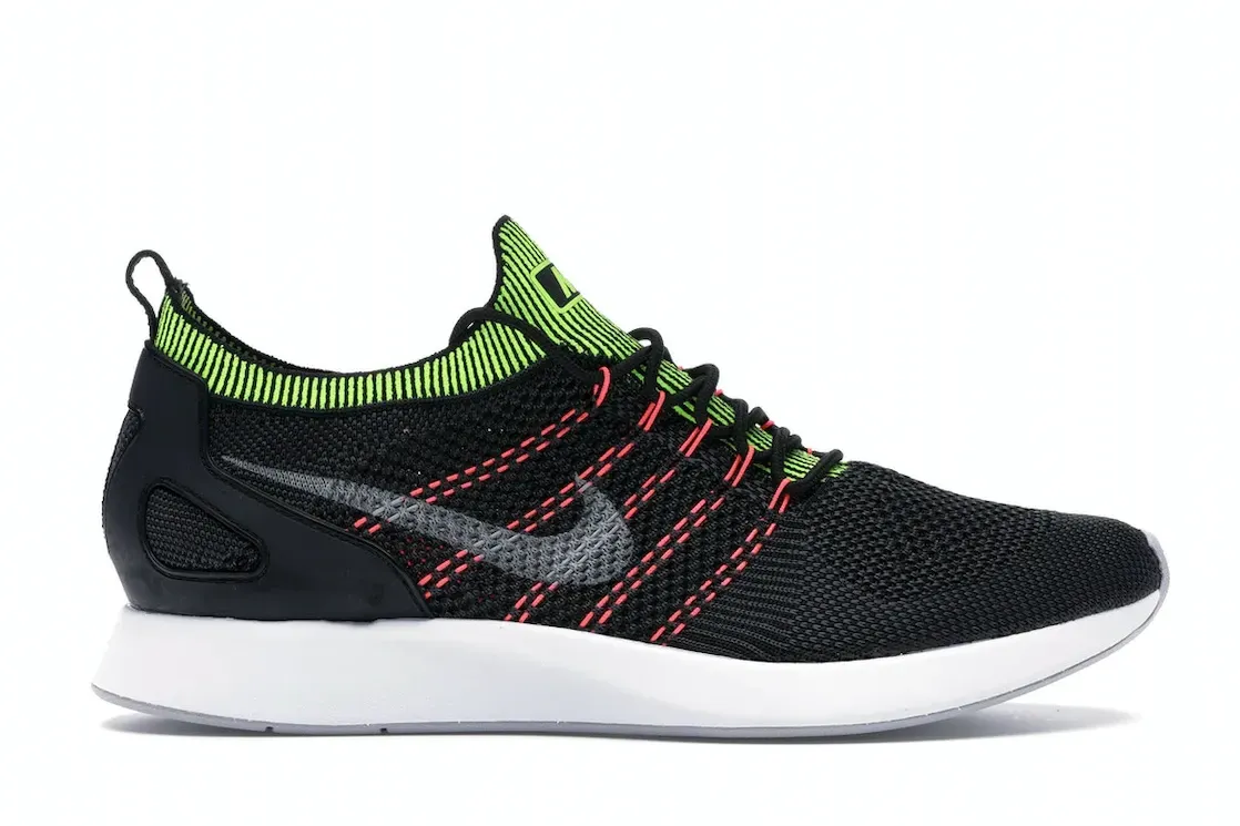 Фото № 1 с приближением к товару «‎Nike Air Zoom Mariah Flyknit Racer Black Wolf Grey Volt»