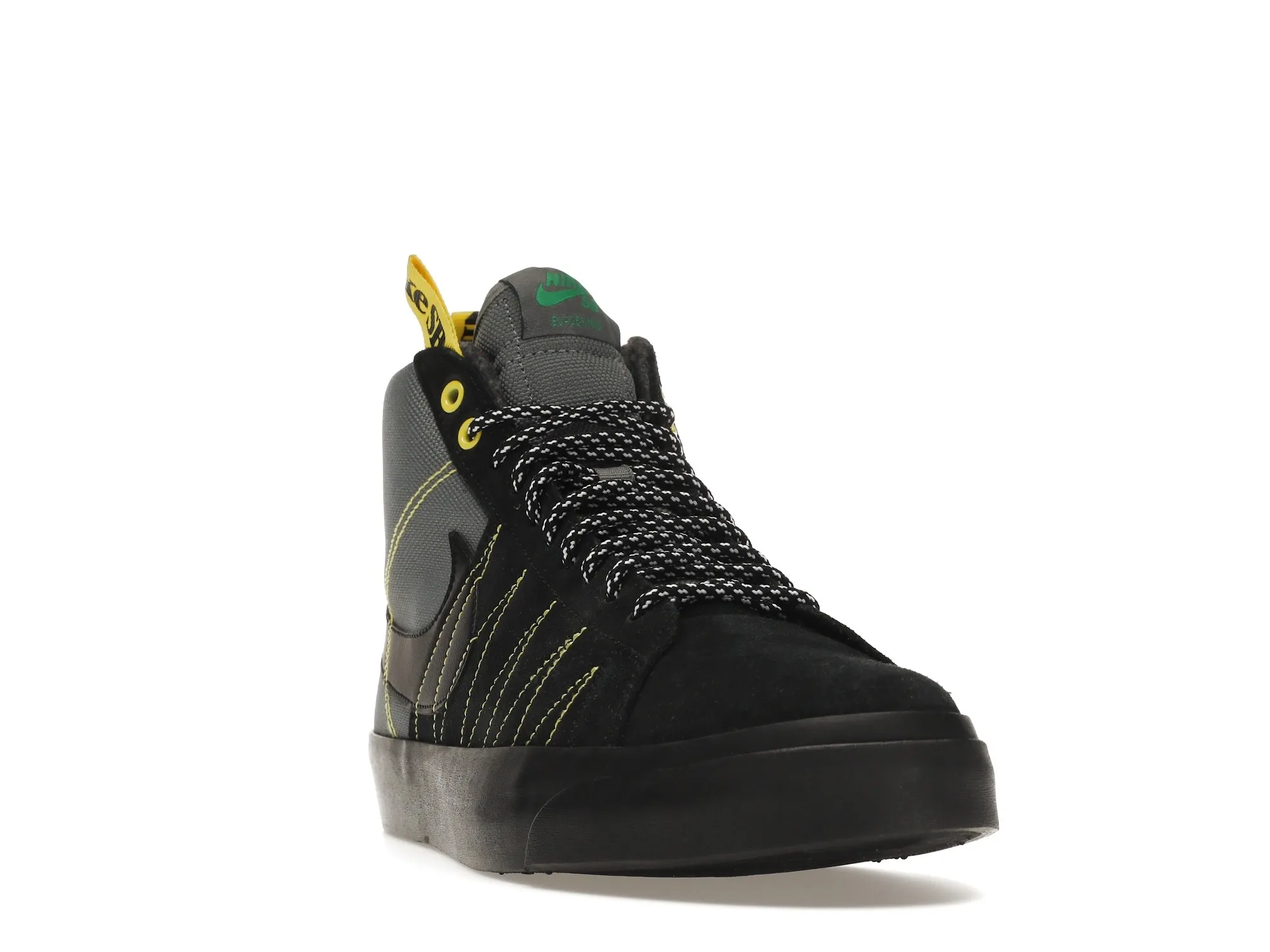 Фото № 3 с приближением к товару «‎Nike SB Zoom Blazer Mid PRM Acclimate Cool Grey Yellow Strike»