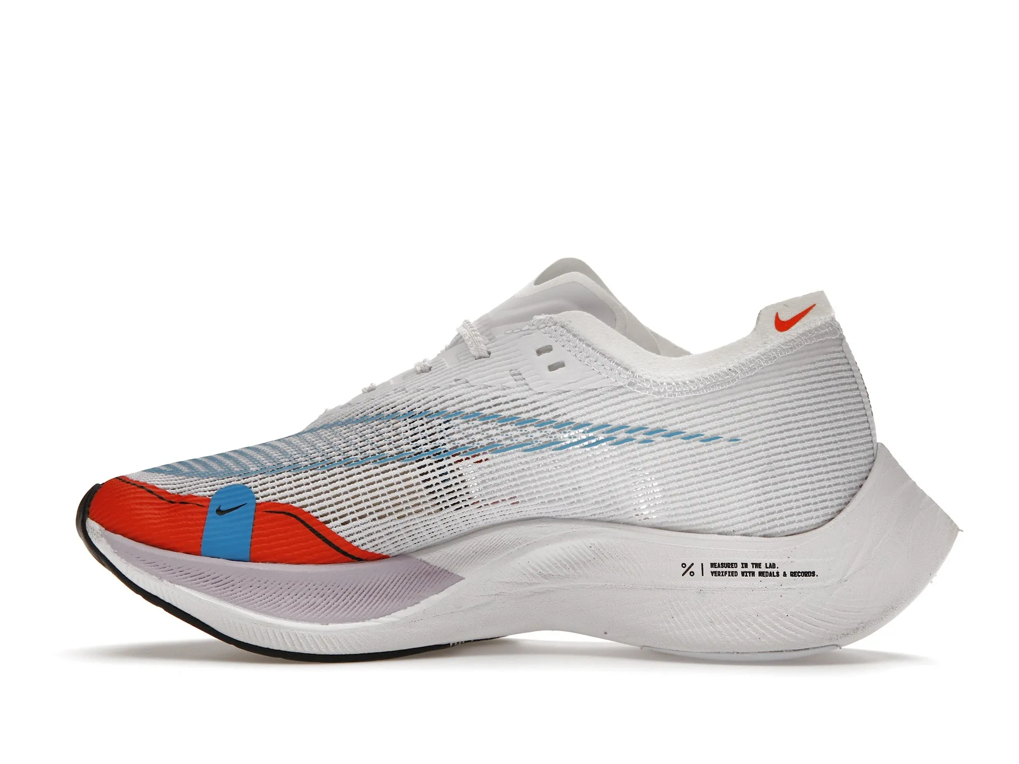 Фото № 5 с приближением к товару «‎Nike ZoomX Vaporfly Next% 2 White Laser Blue Rush Orange»