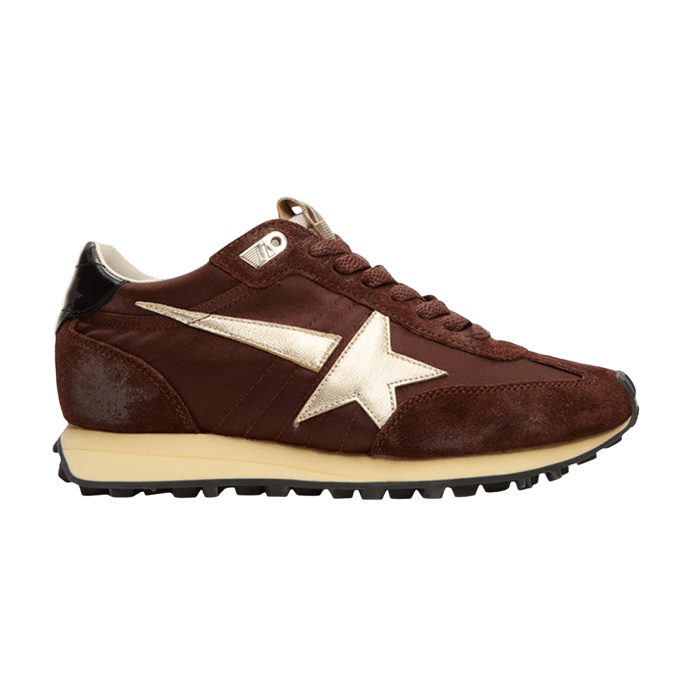 Women's Golden Goose Running Marathon Brown Platinum