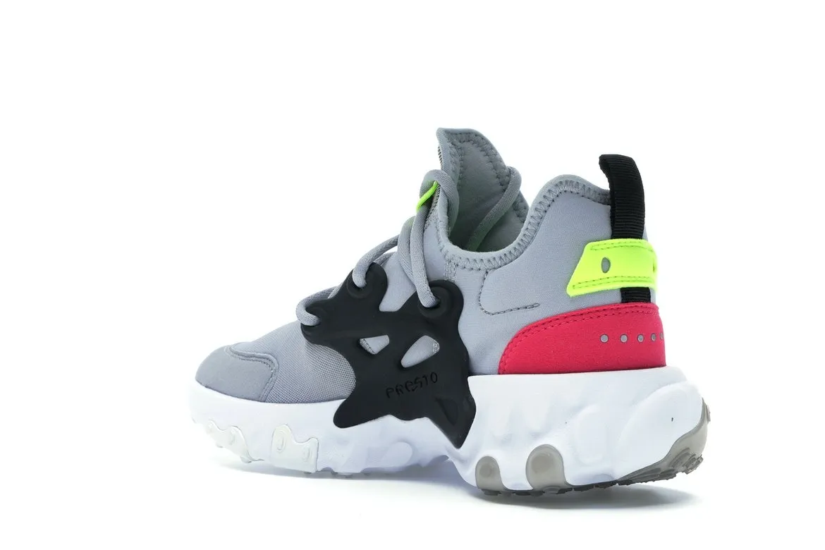 Фото № 6 с приближением к товару «‎Nike React Presto Wolf Grey Black Rush Pink Volt »
