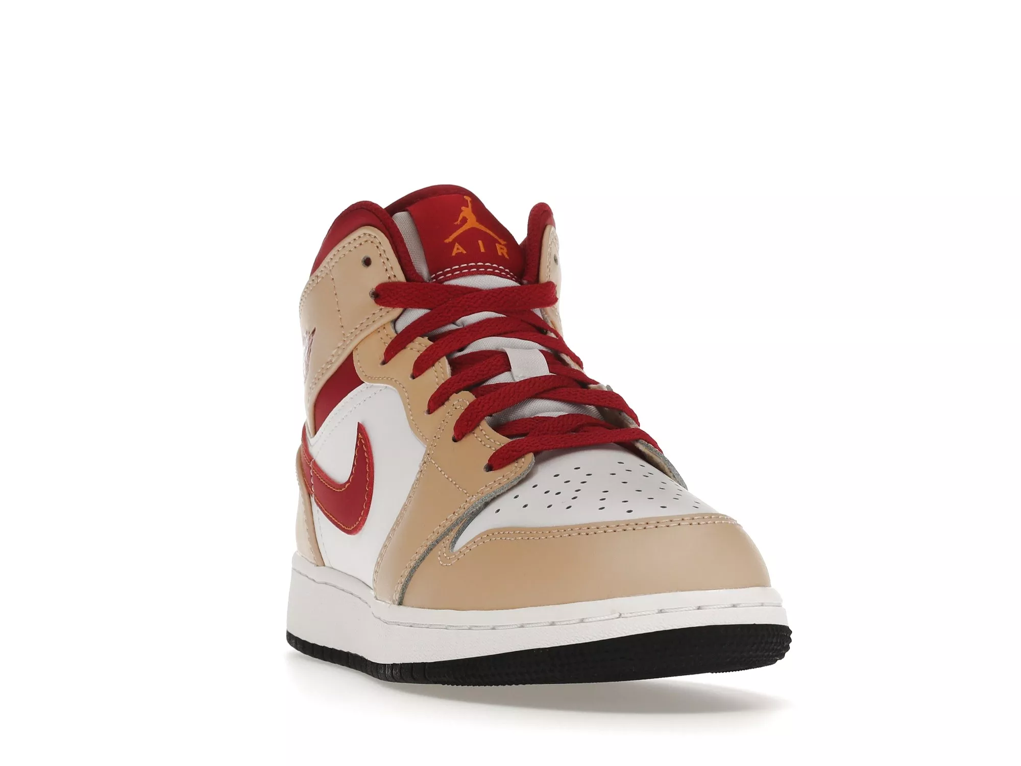 Фото № 6 с приближением к товару «‎Jordan 1 Mid Light Curry Cardinal »