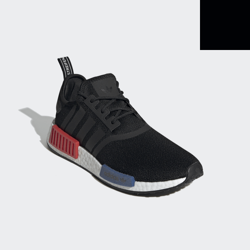 Фото № 3 с приближением к товару «‎ adidas originals NMDR1 Sports Casual Shoes BlackRedBlue»