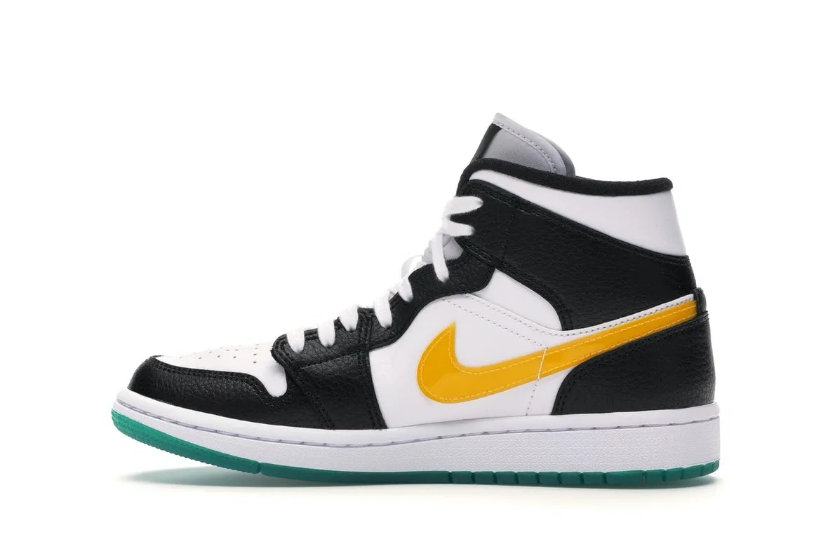 Фото № 5 с приближением к товару «‎Jordan 1 Mid Alternate Swooshes Red Yellow »