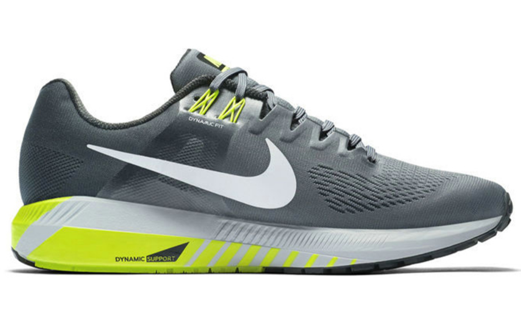 Фото № 2 с приближением к товару «‎Nike Air Zoom Structure 21 GreyYellow»