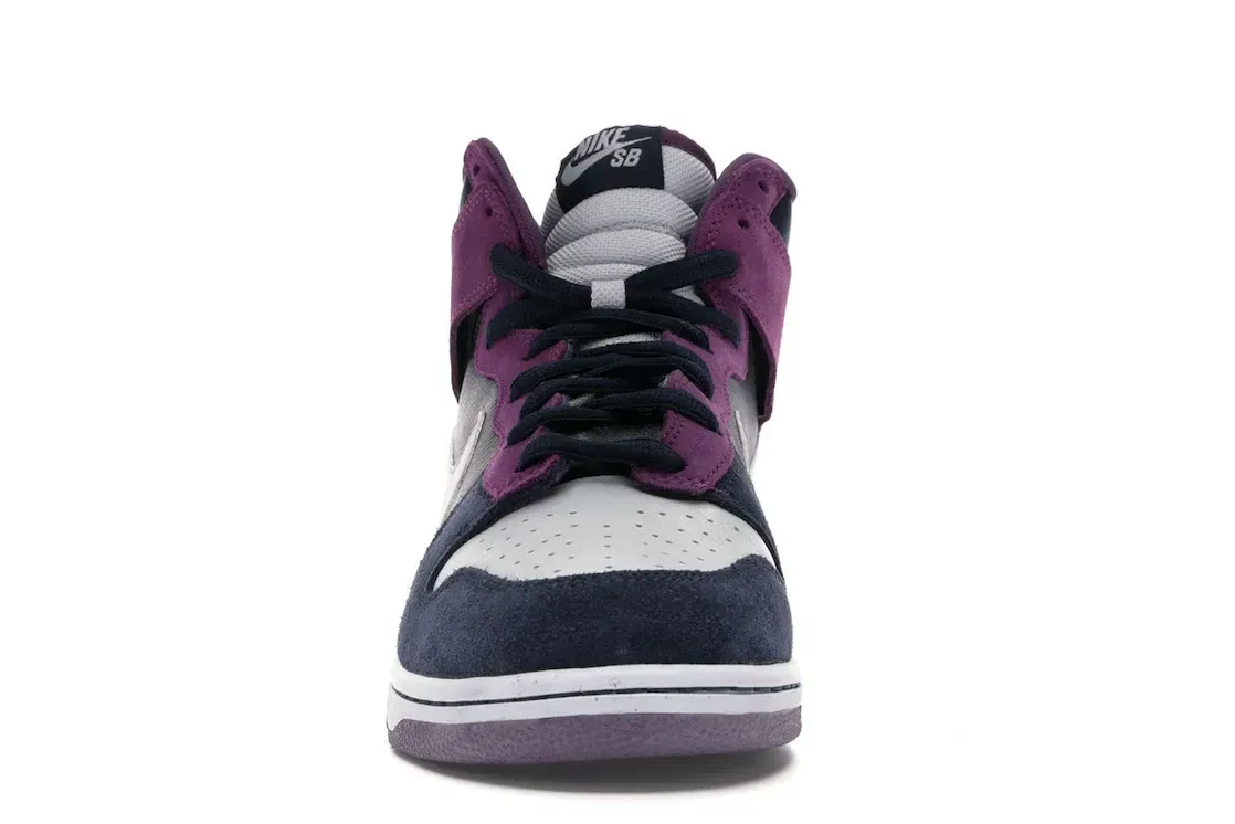 Фото № 2 с приближением к товару «‎Nike SB Dunk High Dark Obsidian Metallic Platinum»