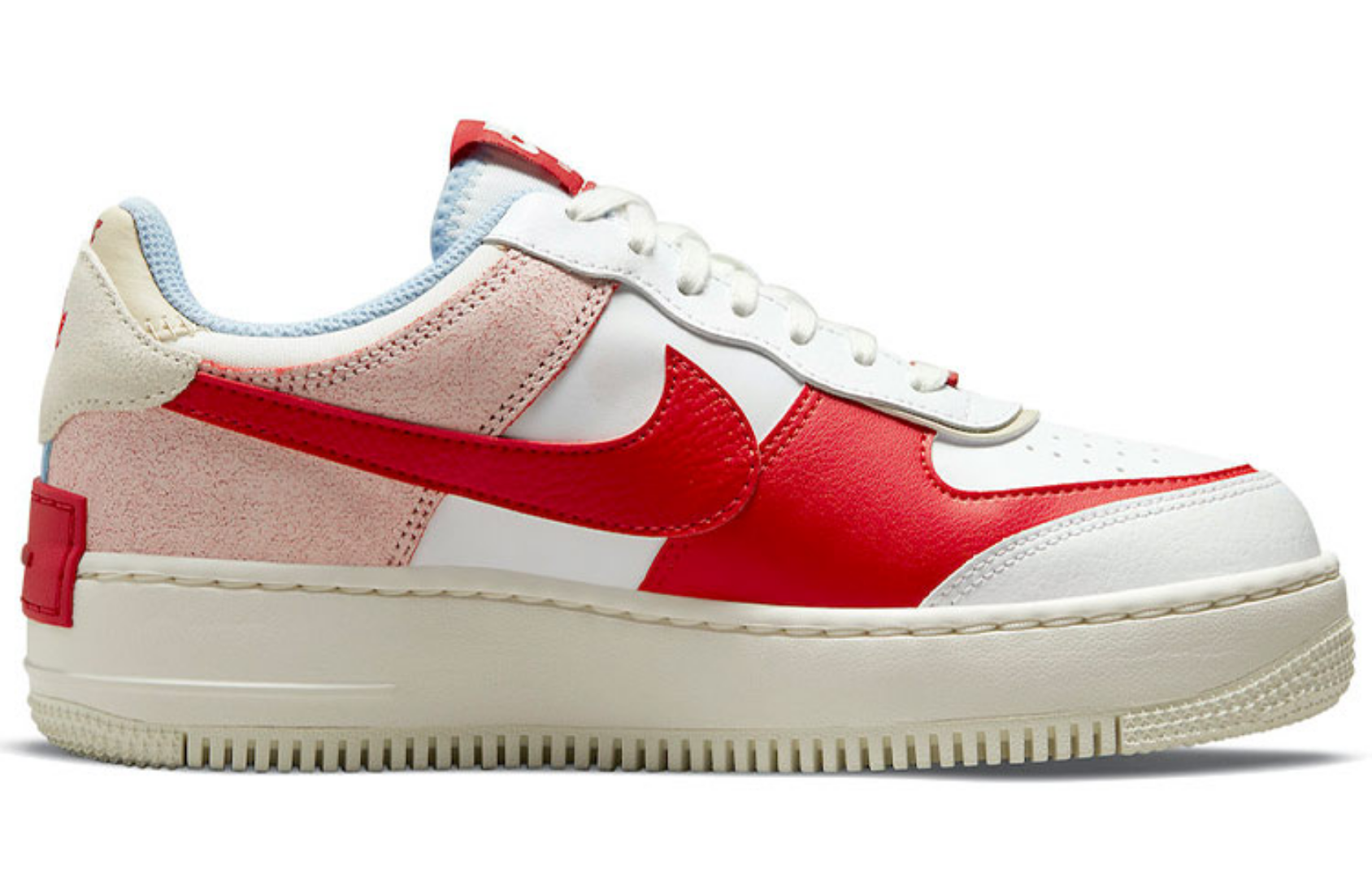 Фото № 2 с приближением к товару «‎Nike Air Force 1 Low Shadow Skate shoes whiteredblue»