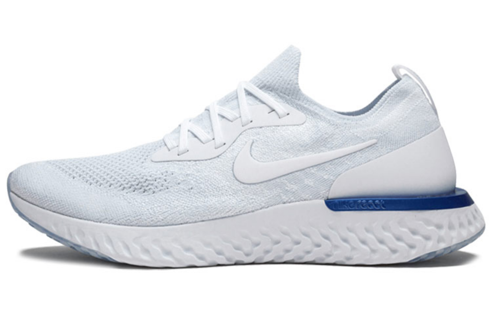 Фото № 1 с приближением к товару «‎Nike Epic React Flyknit White Racer Blue»