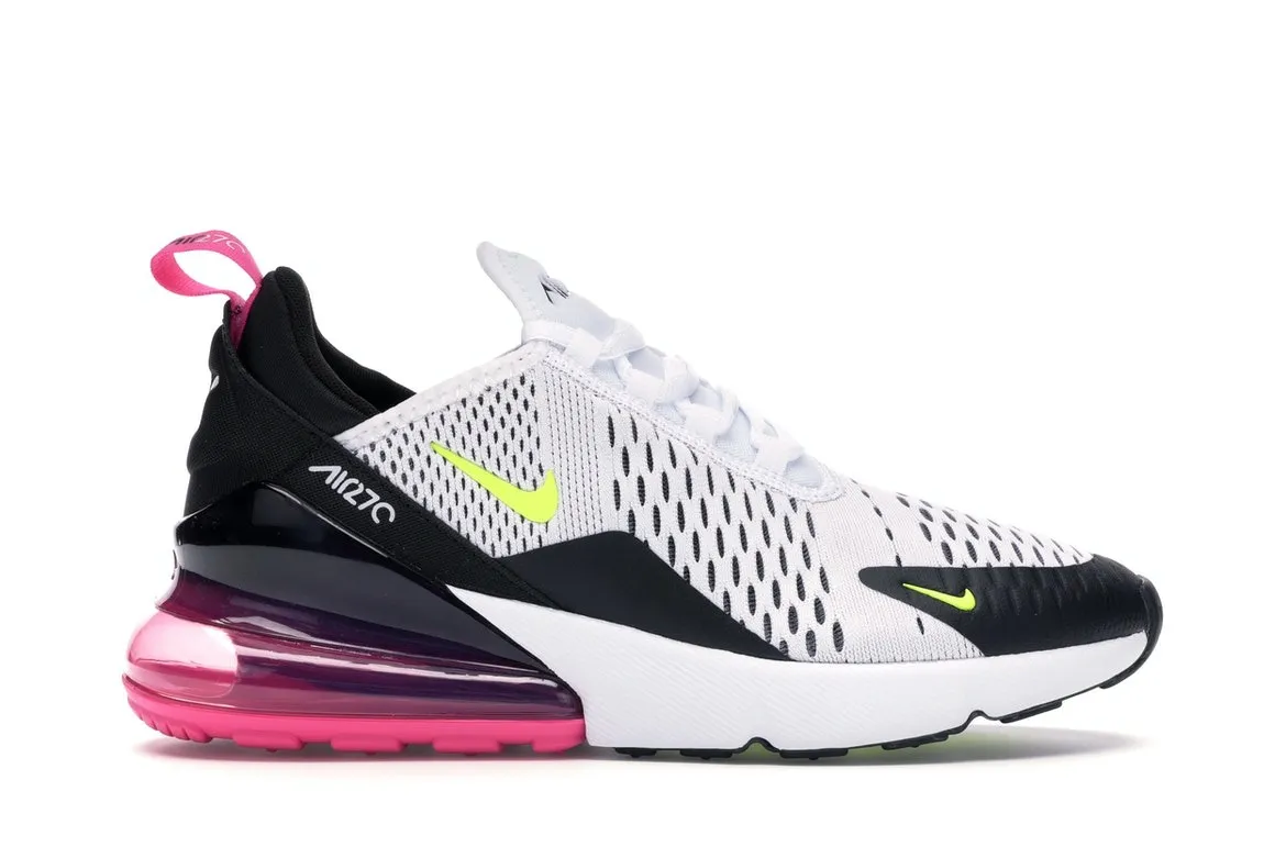 Фото № 1 с приближением к товару «‎Nike Air Max 270 White Black Laser Fuchsia Volt »