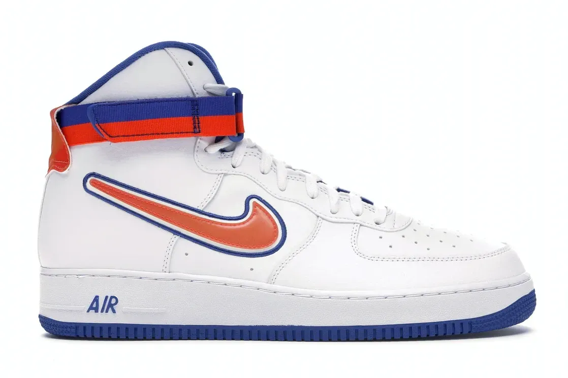 Фото № 1 с приближением к товару «‎Nike Air Force 1 High Sport NBA White Team Orange Game Royal»