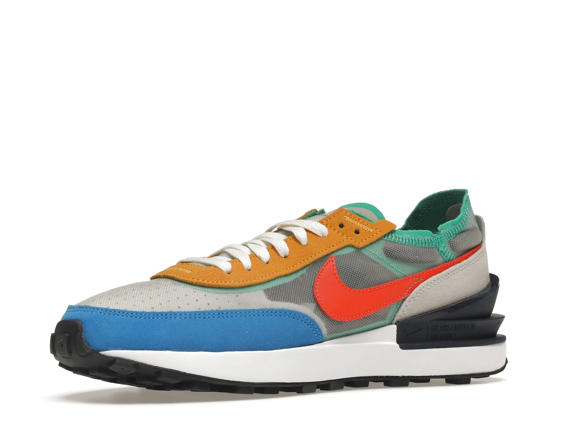 Фото № 4 с приближением к товару «‎Nike Waffle One Mustard Orange Blue Turquoise»