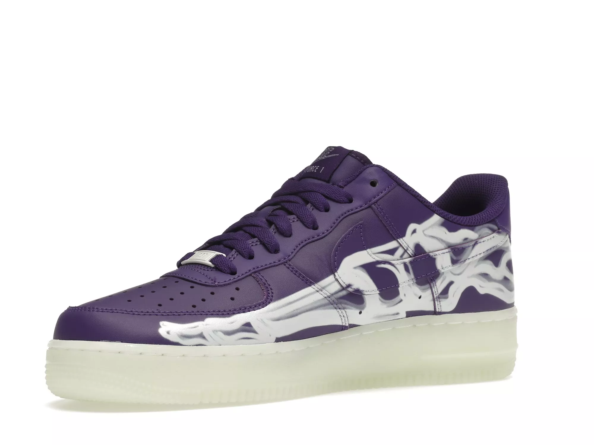 Фото № 2 с приближением к товару «‎Nike Air Force 1 Low '07 QS Purple Skeleton Halloween (2021)»