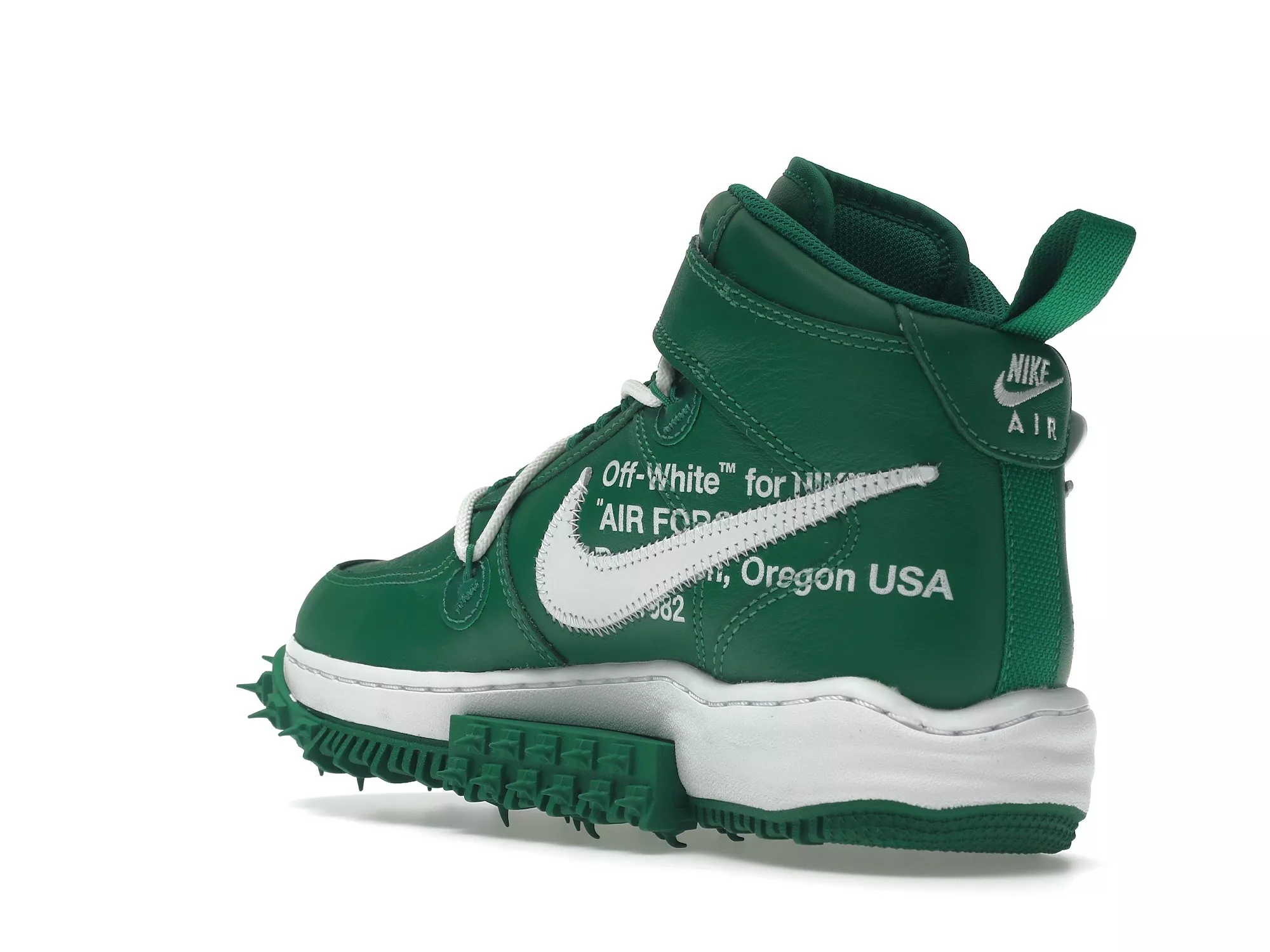 Фото № 3 с приближением к товару «‎Nike Air Force 1 Mid Off-White Pine Green»