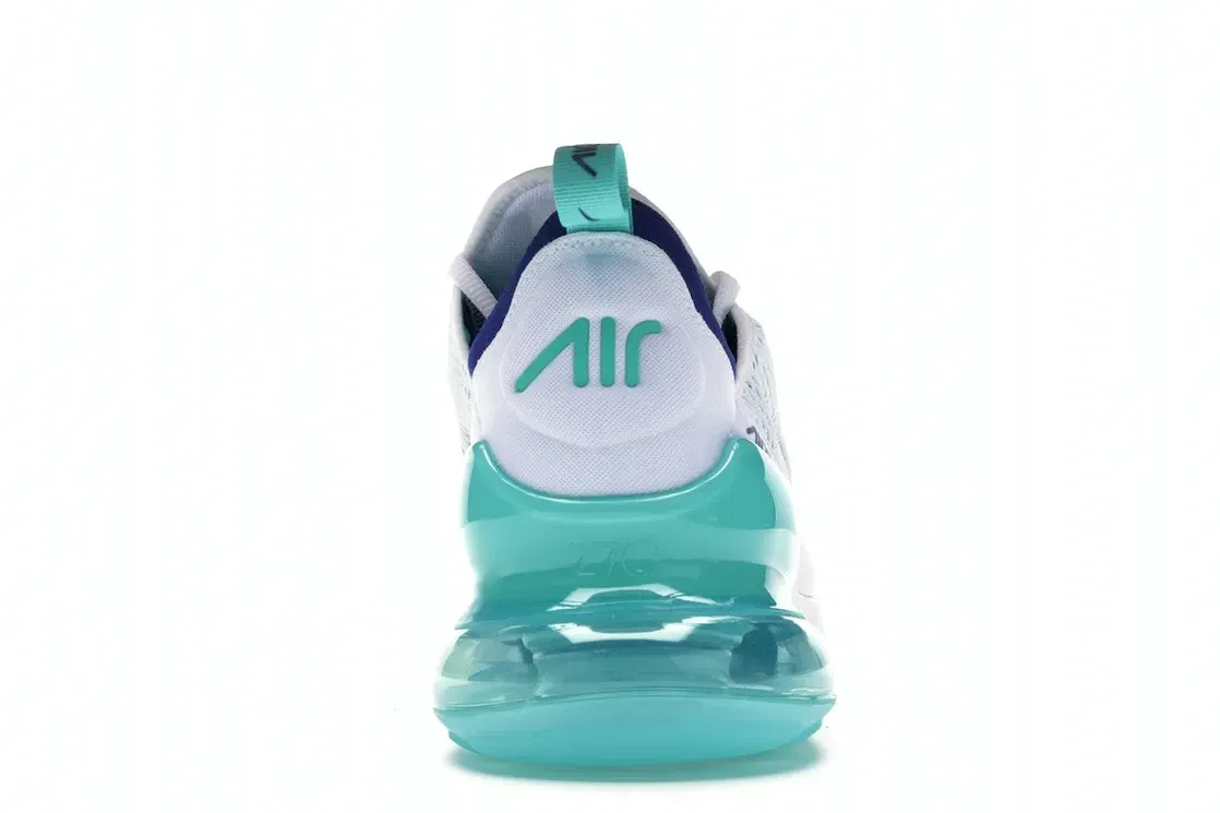 Фото № 4 с приближением к товару «‎Nike Air Max 270 White Hyper Jade Deep Royal Blue»