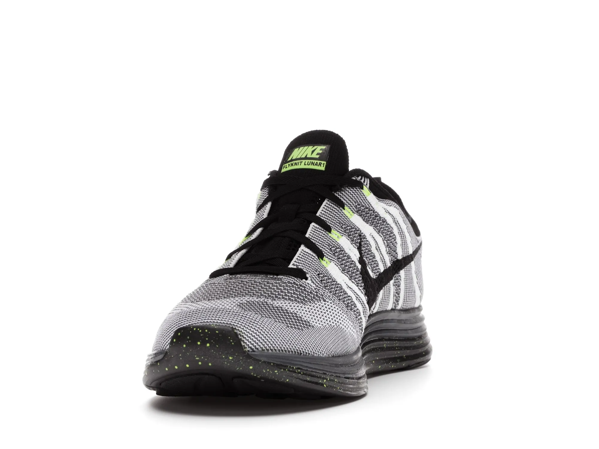 Фото № 2 с приближением к товару «‎Nike Flyknit Lunar1+ White Black Volt»