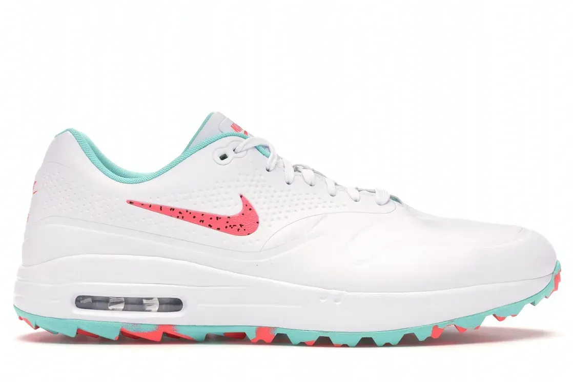 Фото № 1 с приближением к товару «‎Nike Air Max 1 Golf White Aurora Hot Punch»