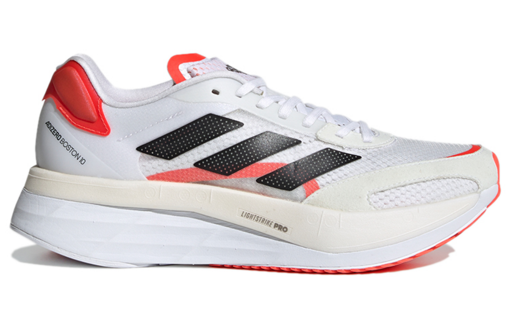 Фото № 2 с приближением к товару «‎adidas Wmns adizero Boston 10 "Solar Red" WhiteOrange»