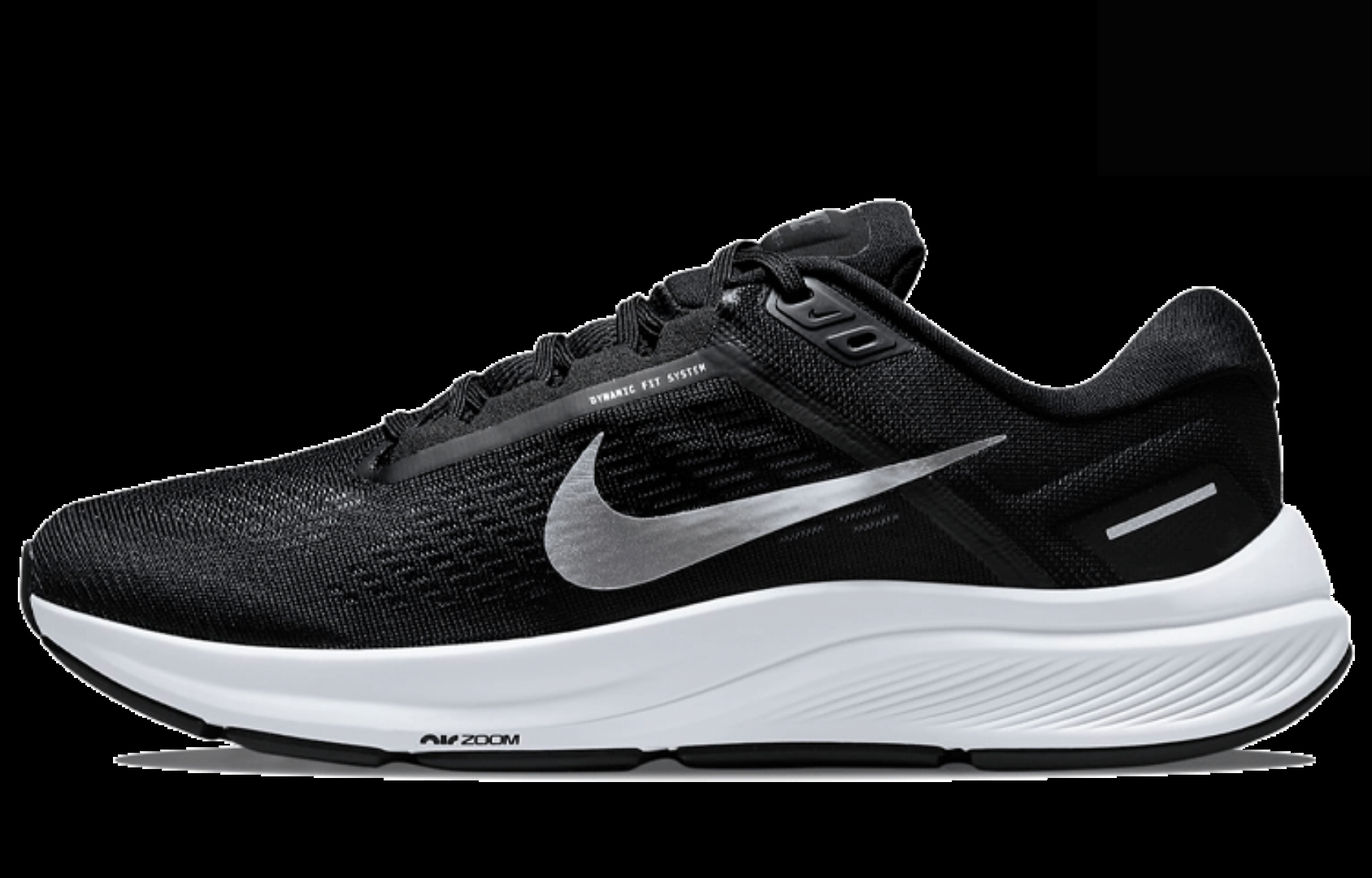 Фото № 1 с приближением к товару «‎Nike Air Zoom Structure 24 Low-Top Running Shoes BlackSilver»