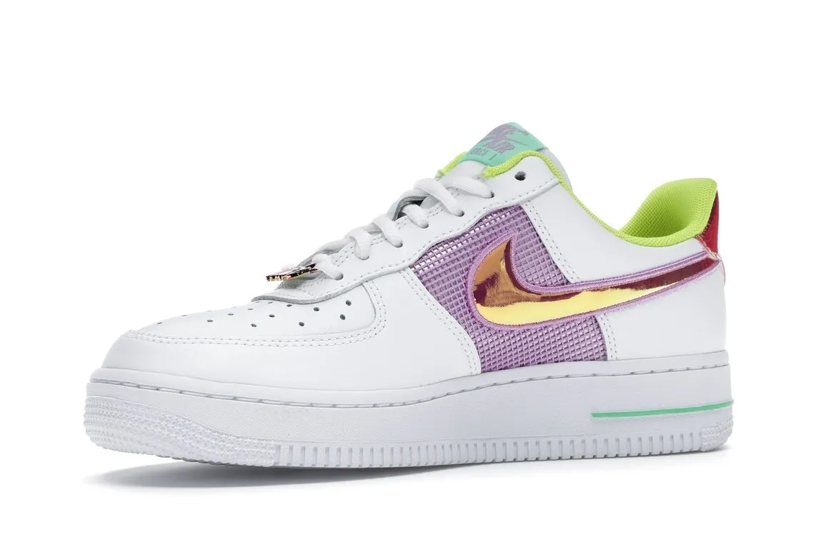 Фото № 4 с приближением к товару «‎Nike Air Force 1 Low White Multi Pastel »