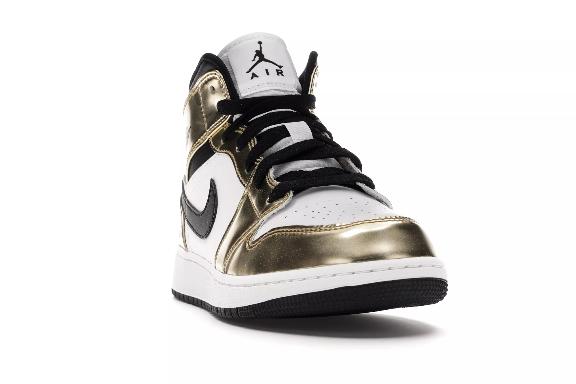 Фото № 2 с приближением к товару «‎Jordan 1 Mid Metallic Gold Black White »