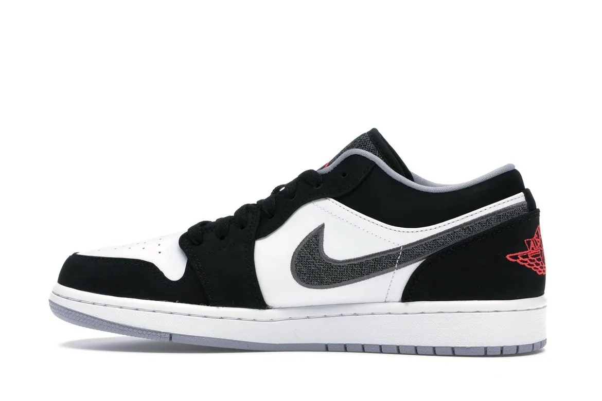 Фото № 6 с приближением к товару «‎Jordan 1 Low Black White Wolf Grey Infrared 23»