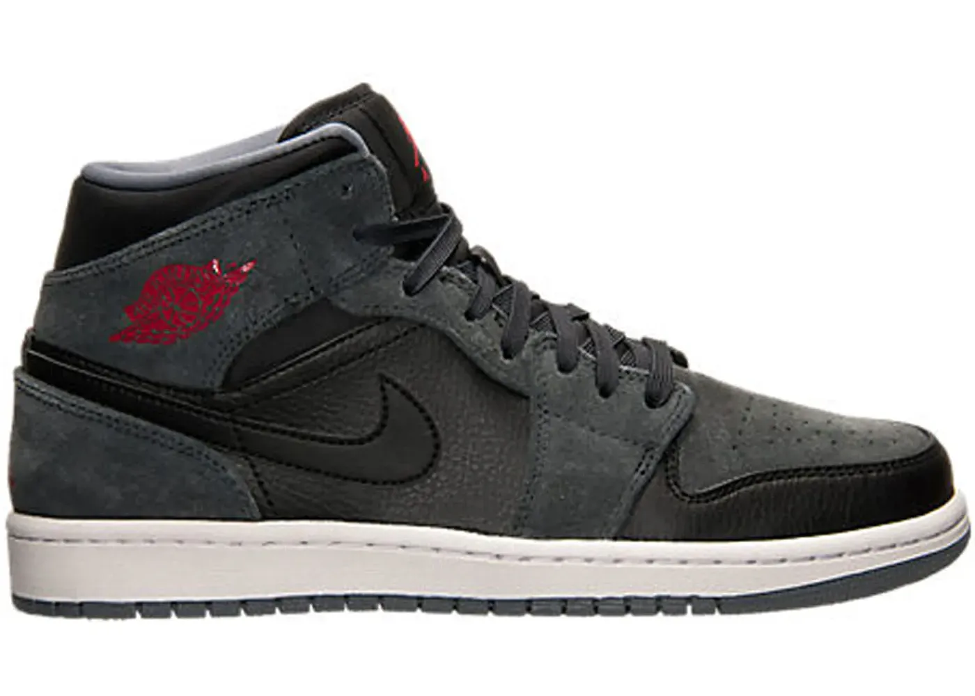 Фото № 1 с приближением к товару «‎Jordan 1 Retro Mid Black Gym Red Anthracite»