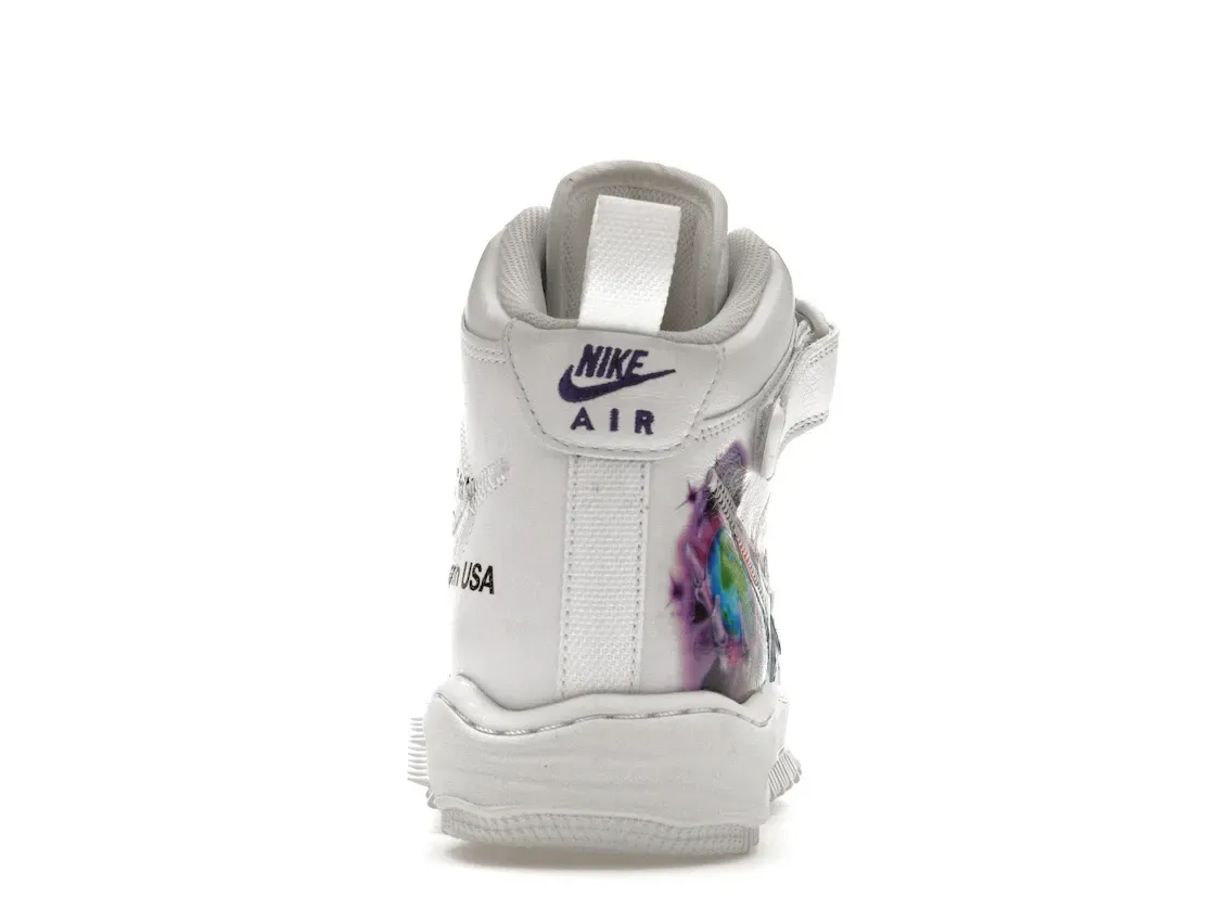 Фото № 4 с приближением к товару «‎Nike Air Force 1 Mid Off-White Graffiti White»