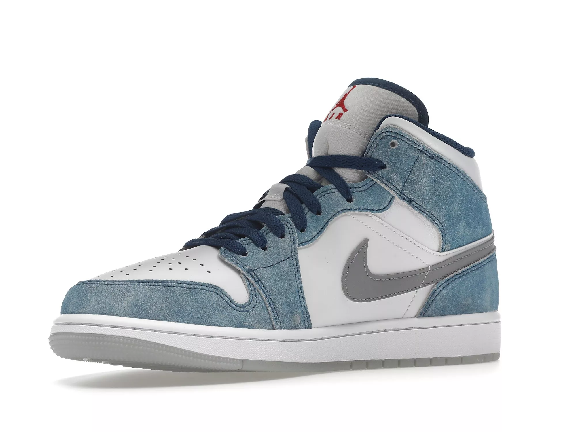 Фото № 6 с приближением к товару «‎Jordan 1 Mid French Blue Fire Red»