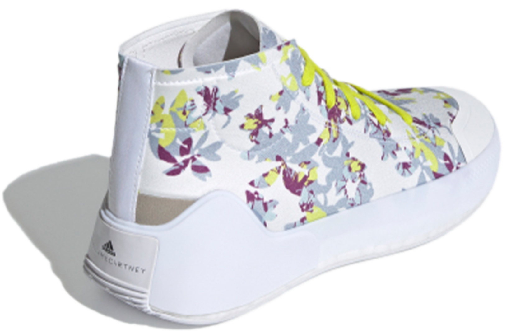 Фото № 4 с приближением к товару «‎adidas Stella McCartney x Wmns Treino Mid 'Floral Print - White Acid Yellow'»