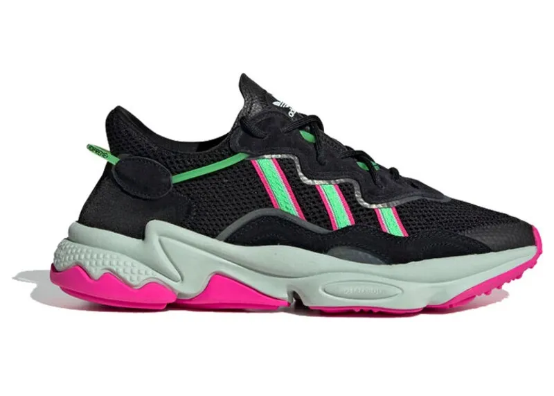 Фото № 1 с приближением к товару «‎adidas Ozweego Black Shock Lime Pink »