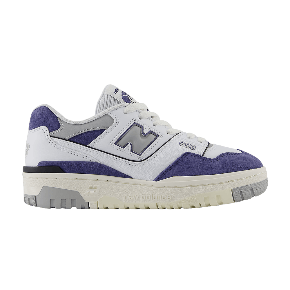 New Balance 550 Big Kid White Raincloud Indigo