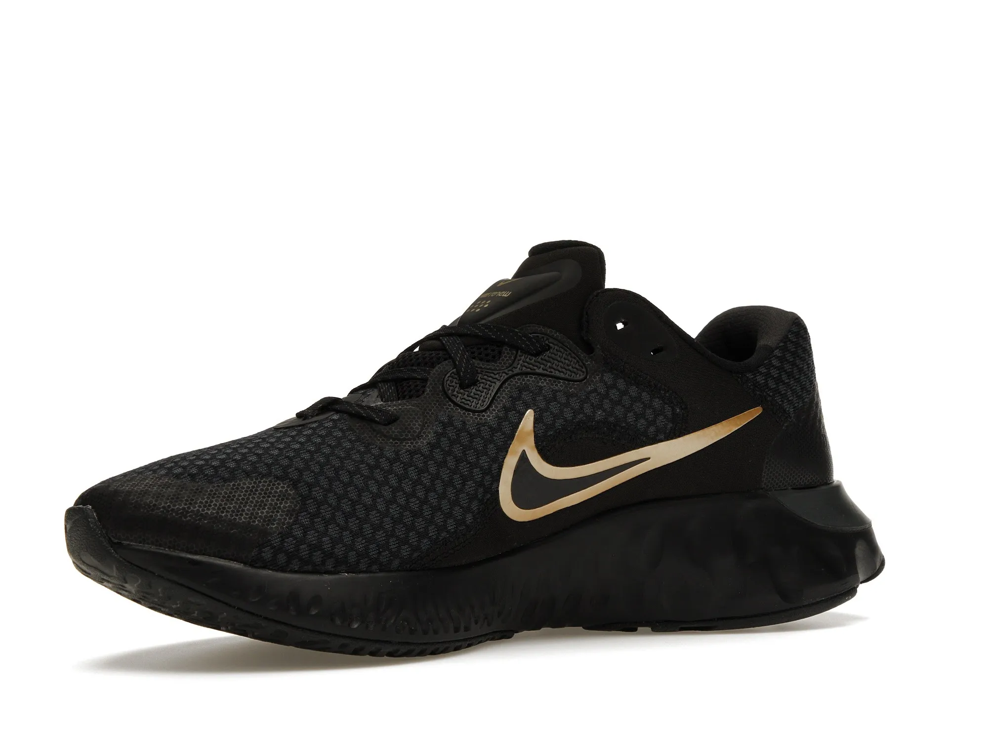 Фото № 4 с приближением к товару «‎Nike Renew Run 2 Black Metallic Gold»