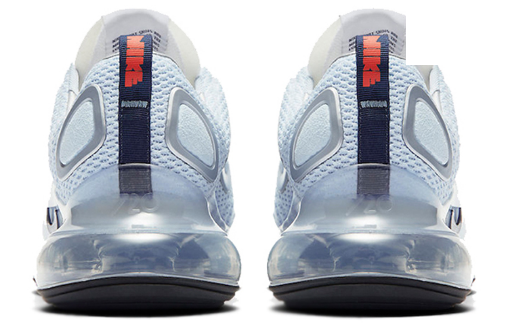 Фото № 4 с приближением к товару «‎Nike Air Max 720 Sports Casual Shoes Celestine BlueRacer BlueMetallic SilverTeam Orange»