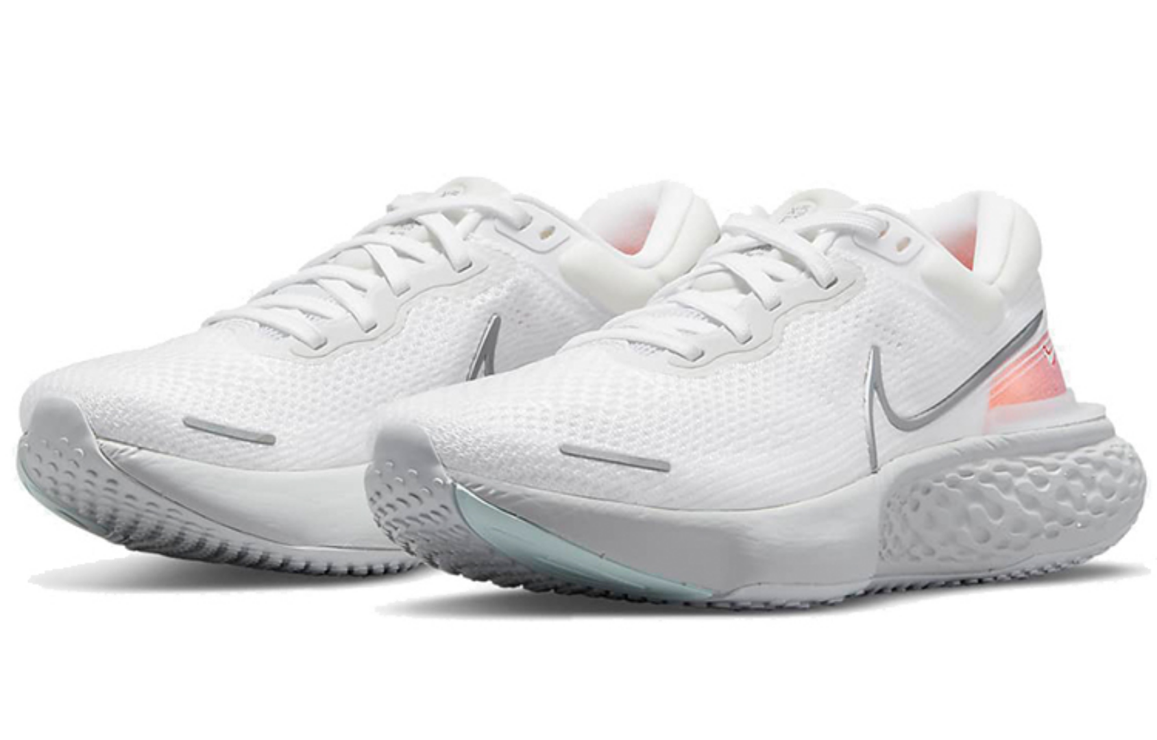Фото № 3 с приближением к товару «‎Nike Zoomx Invincible Run Flyknit WhiteSliverOrange»