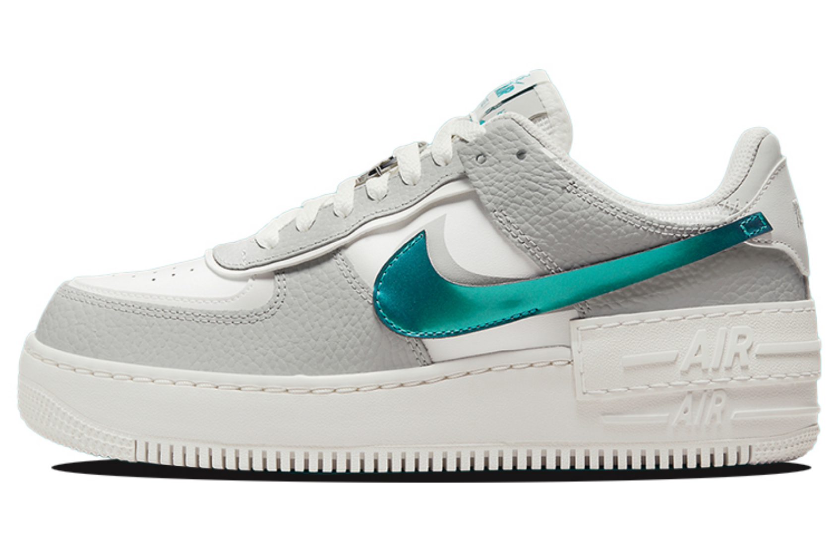 Фото № 1 с приближением к товару «‎Nike Air Force 1 Low Shadow Sneakers WhiteGreen»