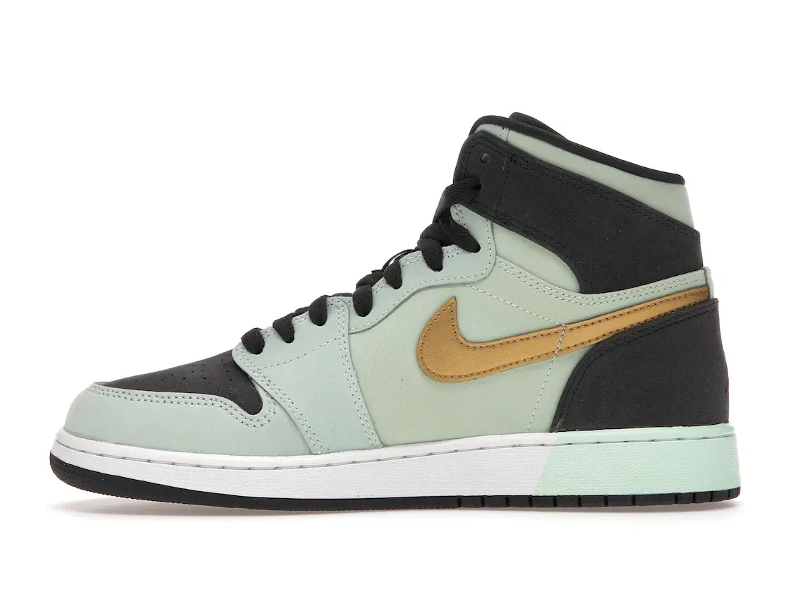 Фото № 3 с приближением к товару «‎Jordan 1 Retro High Mint Foam Anthracite Metallic Gold »