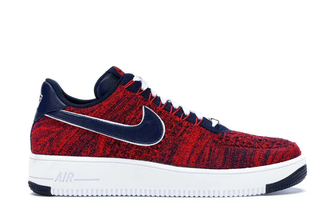 Фото № 1 с приближением к товару «‎Nike Air Force 1 Ultra Flyknit Low RKK New England Patriots (2018)»