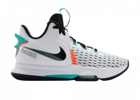 Фото № 1 с приближением к товару «‎Nike LeBron Witness 5 White Clear Jade»