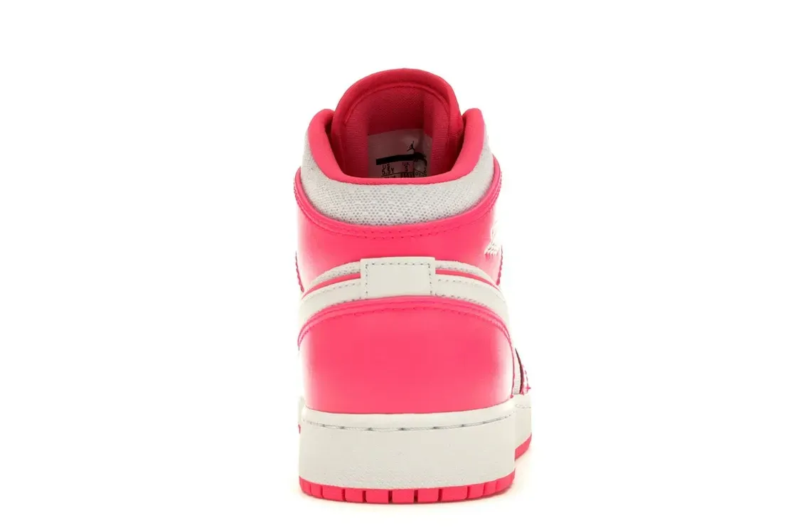 Фото № 4 с приближением к товару «‎Jordan 1 Mid Hyper Pink White »