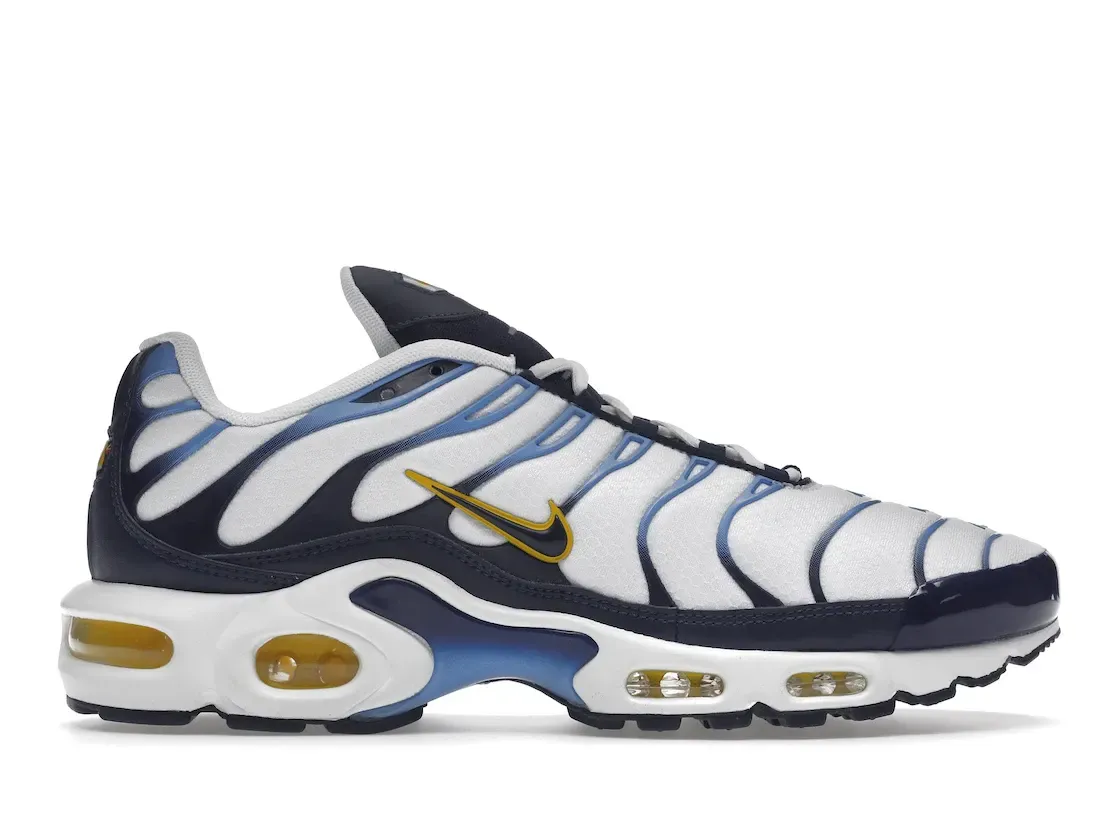 Фото № 1 с приближением к товару «‎Nike Air Max Plus White Navy Gold»
