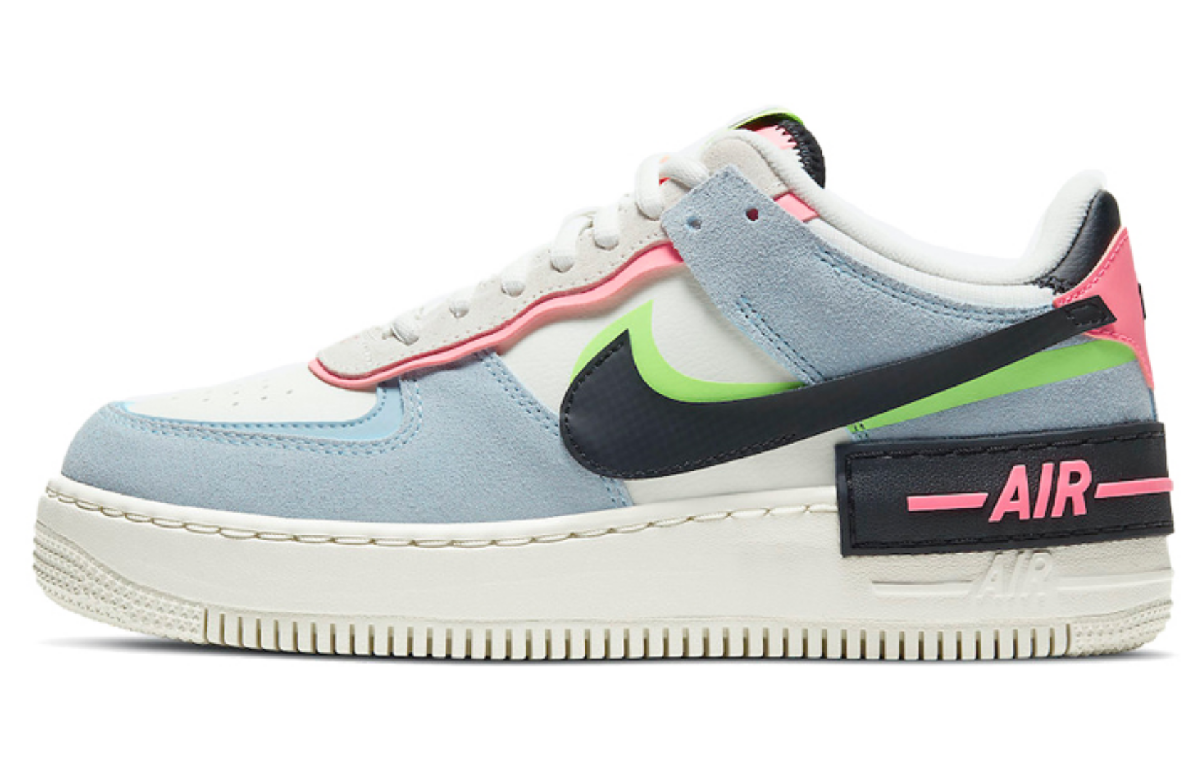Фото № 1 с приближением к товару «‎Women Nike Air Force 1Shadow "Sunset Pulse" Blue Macaroni»