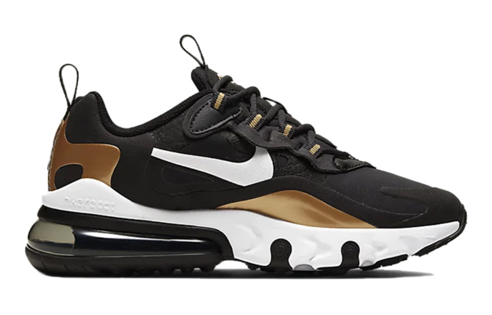 Фото № 2 с приближением к товару «‎Nike Air Max 270 React GS 'Metallic Gold'»