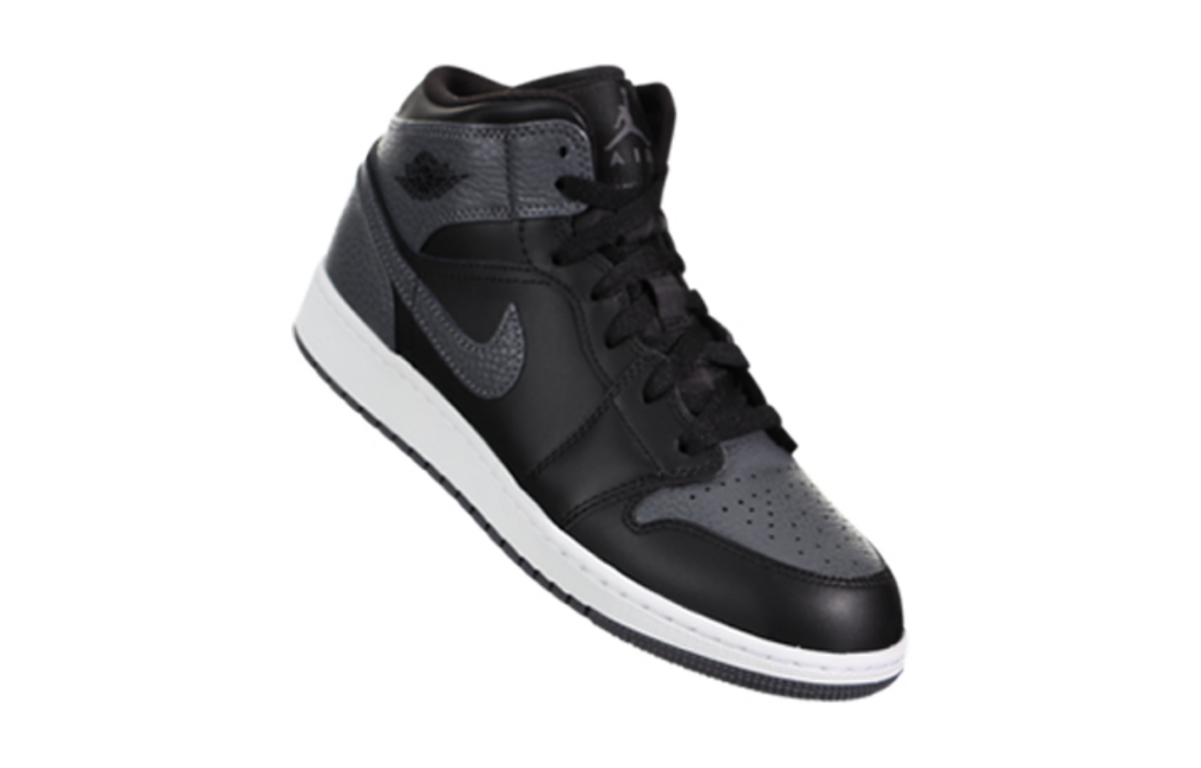 Фото № 2 с приближением к товару «‎Jordan 1 Mid Black Dark Grey (GS) BlackDark Grey»
