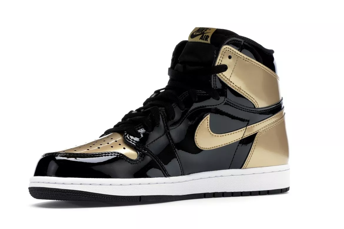 Фото № 3 с приближением к товару «‎Jordan 1 Retro High NRG Patent Gold Toe»