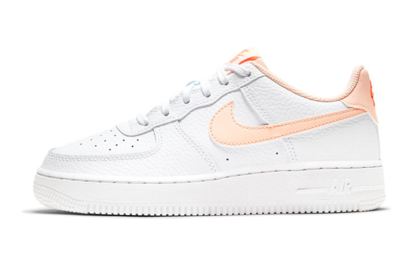 Фото № 1 с приближением к товару «‎Nike Air Force 1 (GS) Shoes WhiteOrange»