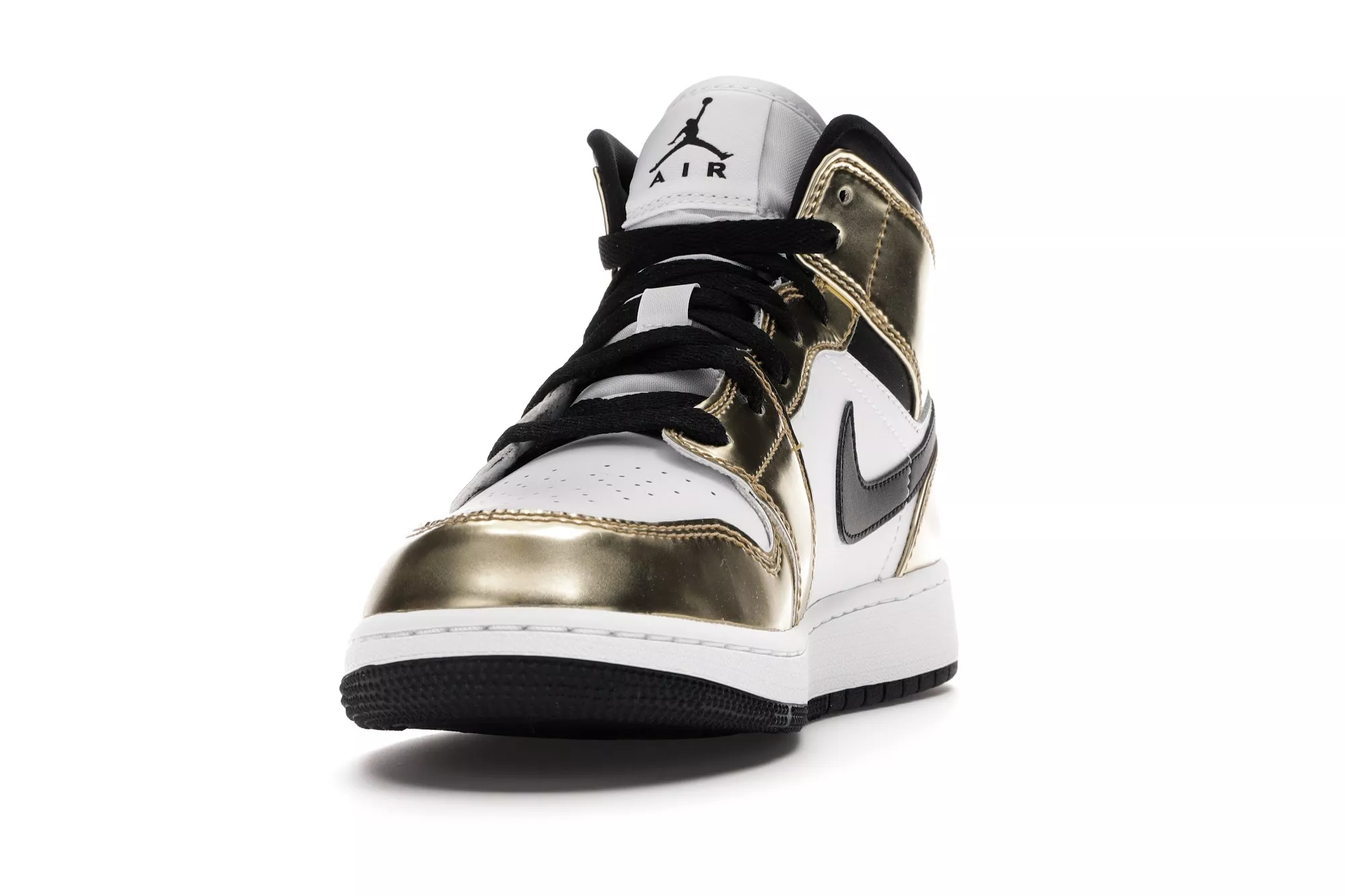 Фото № 5 с приближением к товару «‎Jordan 1 Mid Metallic Gold Black White »