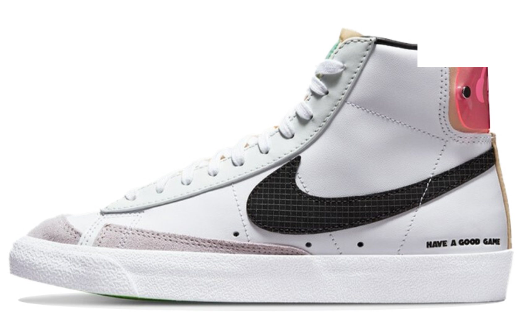 Фото № 1 с приближением к товару «‎LPL X Nike Blazer Mid "Have A Good Game" High-Top Sneakers WhiteBlackPink»